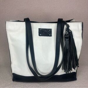 Patricia Nash Elegant Black and White Tote